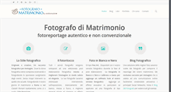 Desktop Screenshot of fotografomatrimonioroma.it